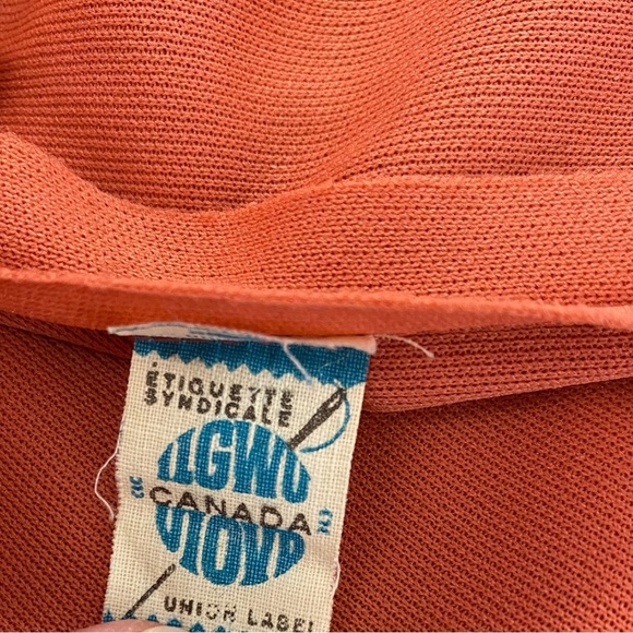 Vintage ILGWU Union Made Coral Formal Dress - Picture 3 of 13